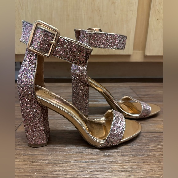 Herstyle Womens Rumors High Heels Open Toe Chunky Block Heeled Sandals Size 9 - Picture 4 of 4